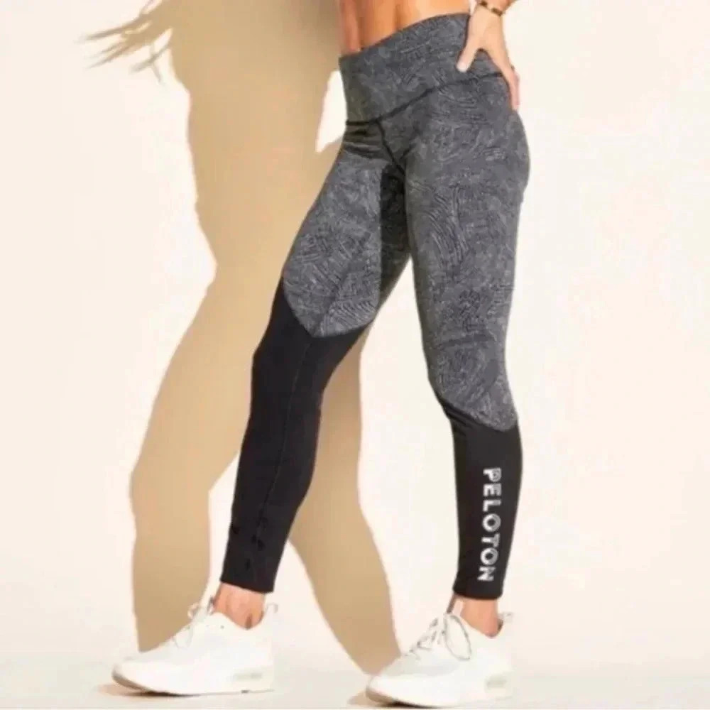 Lululemon Speed Wunder Tight Peloton Ice Grey Black Size 12 - Picture 2 of 10